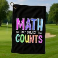 Math The Only Subject That Counts Happy 100 Days Of School Golf Towel thumb 1