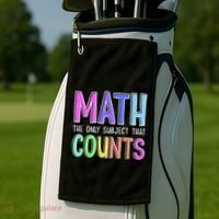 Math The Only Subject That Counts Happy 100 Days Of School Golf Towel thumb 2
