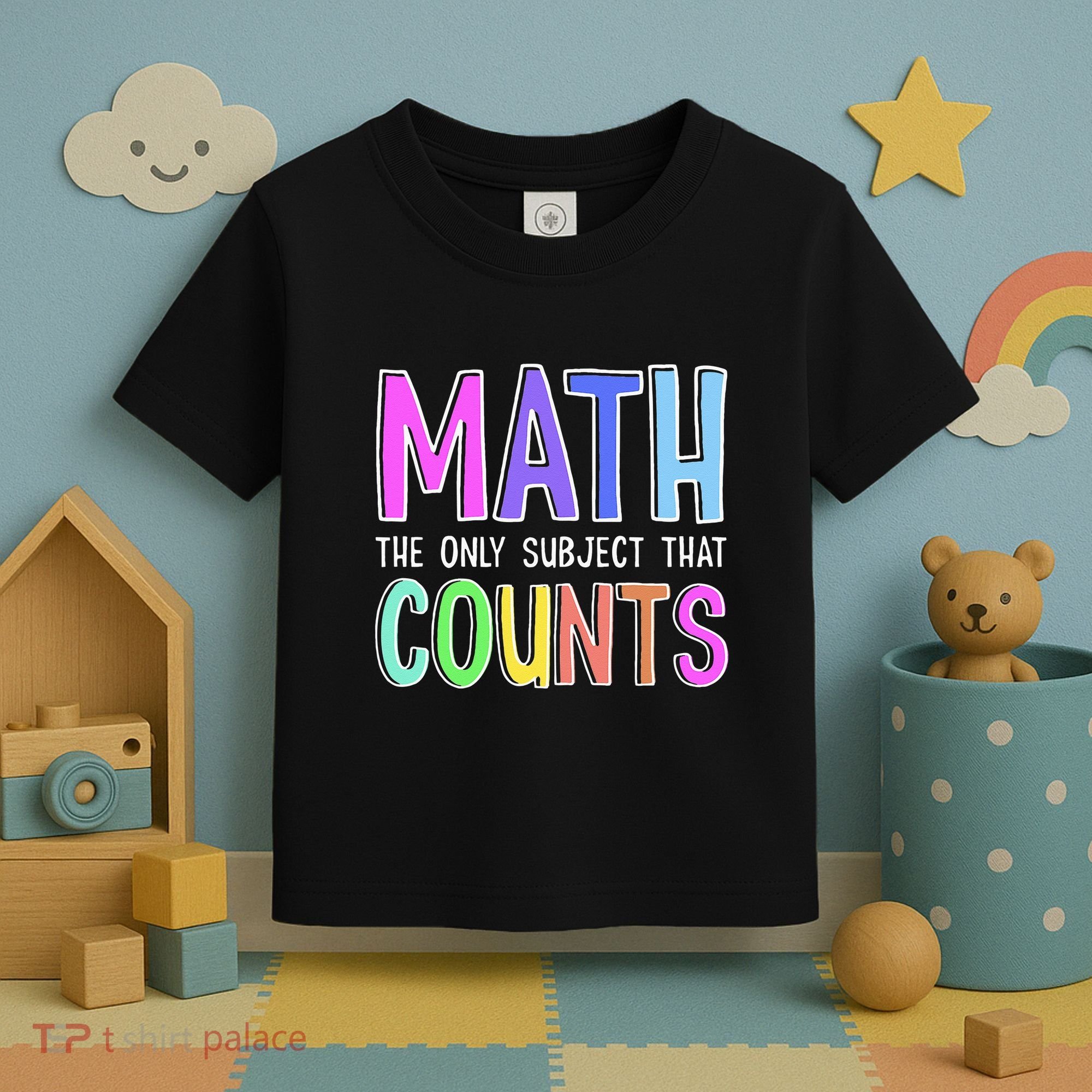 Math The Only Subject That Counts Happy 100 Days Of School Toddler T-Shirt