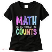 Math The Only Subject That Counts Happy 100 Days Of School Women's T-Shirt thumb 0