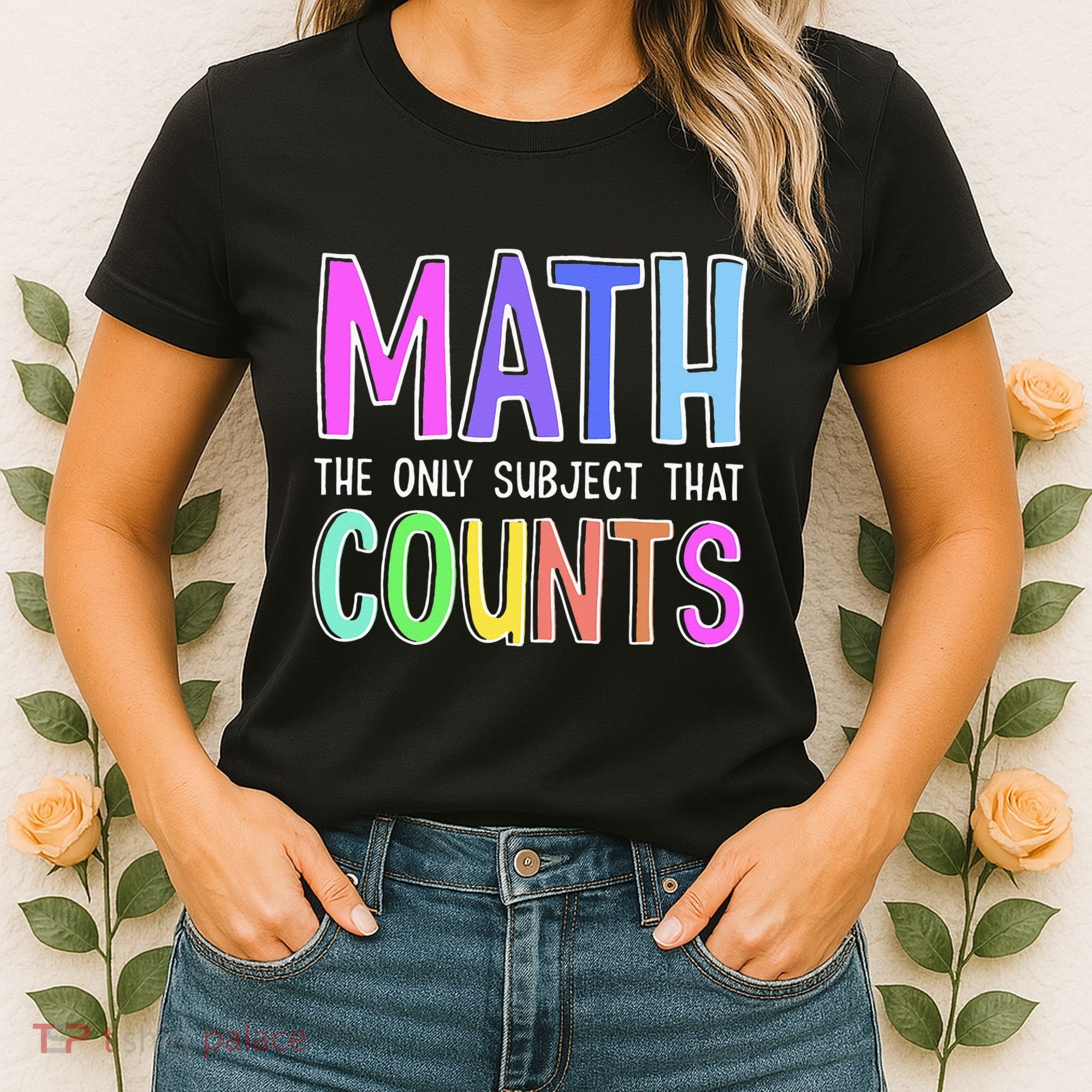 Math The Only Subject That Counts Happy 100 Days Of School Women's T-Shirt