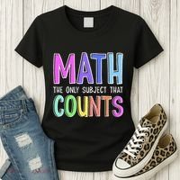 Math The Only Subject That Counts Happy 100 Days Of School Women's T-Shirt thumb 3