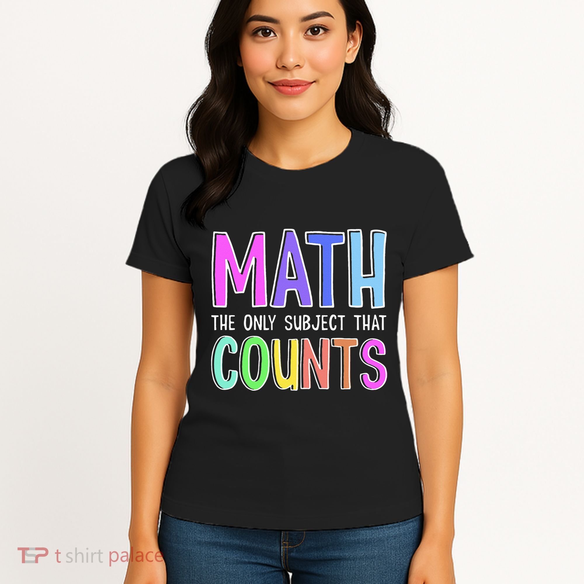 Math The Only Subject That Counts Happy 100 Days Of School Women's T-Shirt