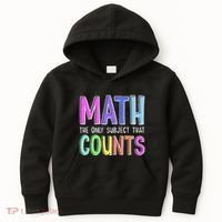 Math The Only Subject That Counts Happy 100 Days Of School Kids Hoodie thumb 0