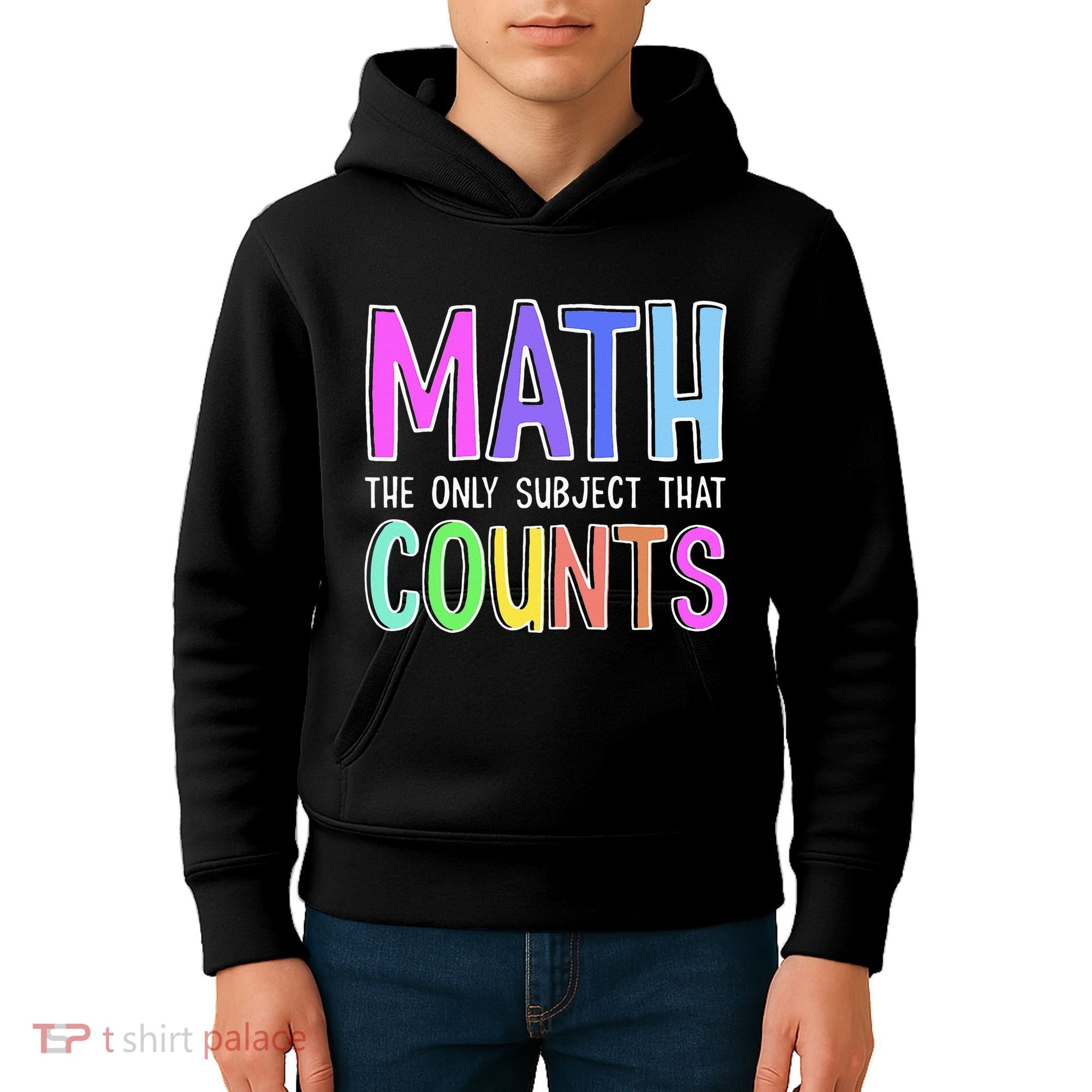 Math The Only Subject That Counts Happy 100 Days Of School Kids Hoodie
