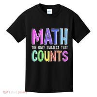 Math The Only Subject That Counts Happy 100 Days Of School Kids T-Shirt thumb 0