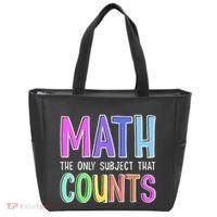 Math The Only Subject That Counts Happy 100 Days Of School Tote Bag thumb 0
