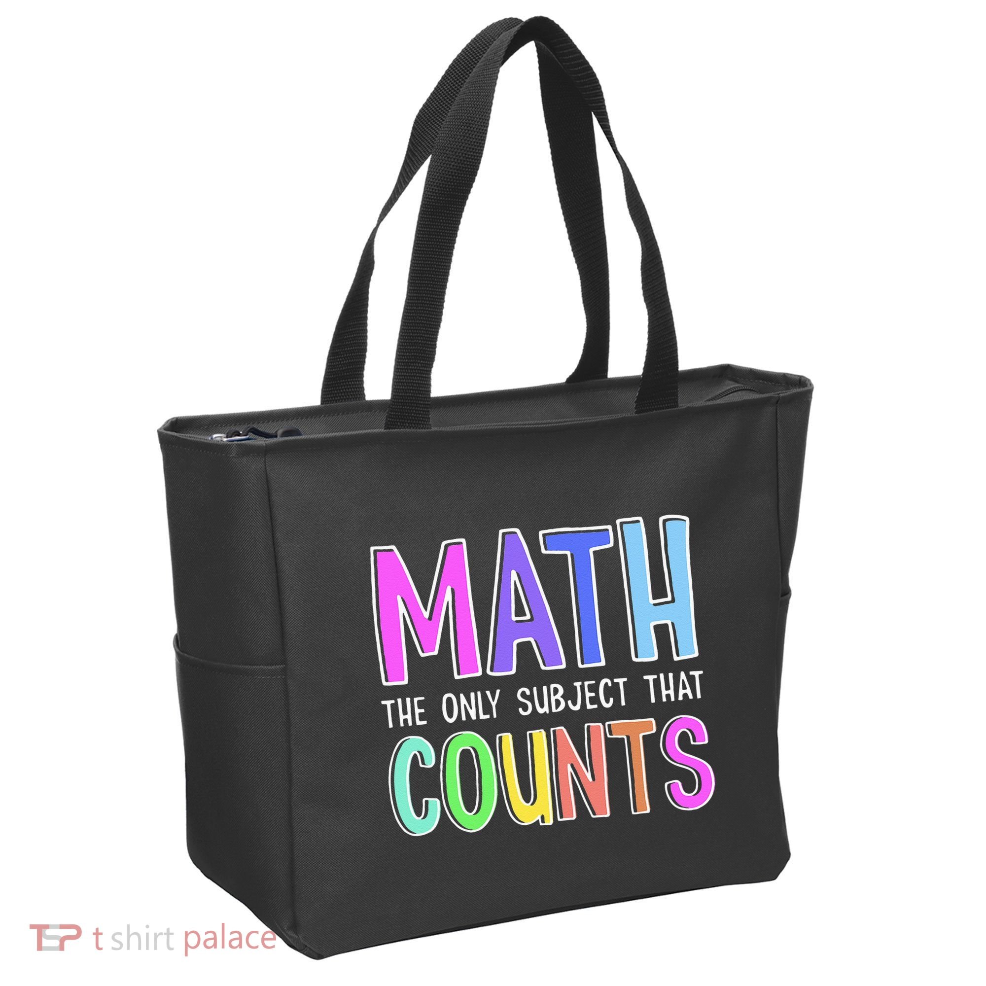 Math The Only Subject That Counts Happy 100 Days Of School Tote Bag