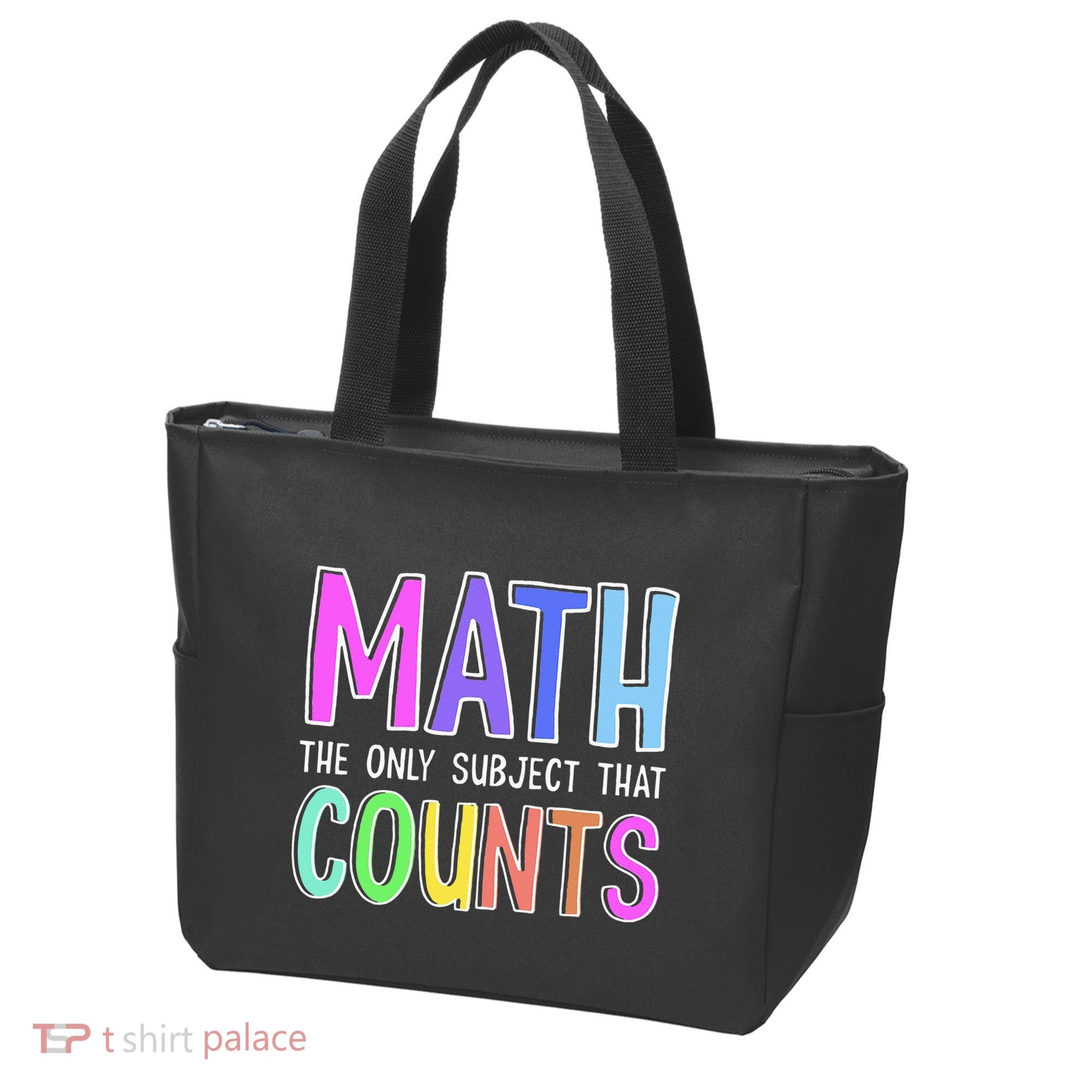 Math The Only Subject That Counts Happy 100 Days Of School Tote Bag