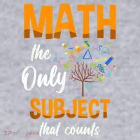 Math The Only Subject That Counts Mathematician Subject Women's Racerback Cropped Tank thumb 2