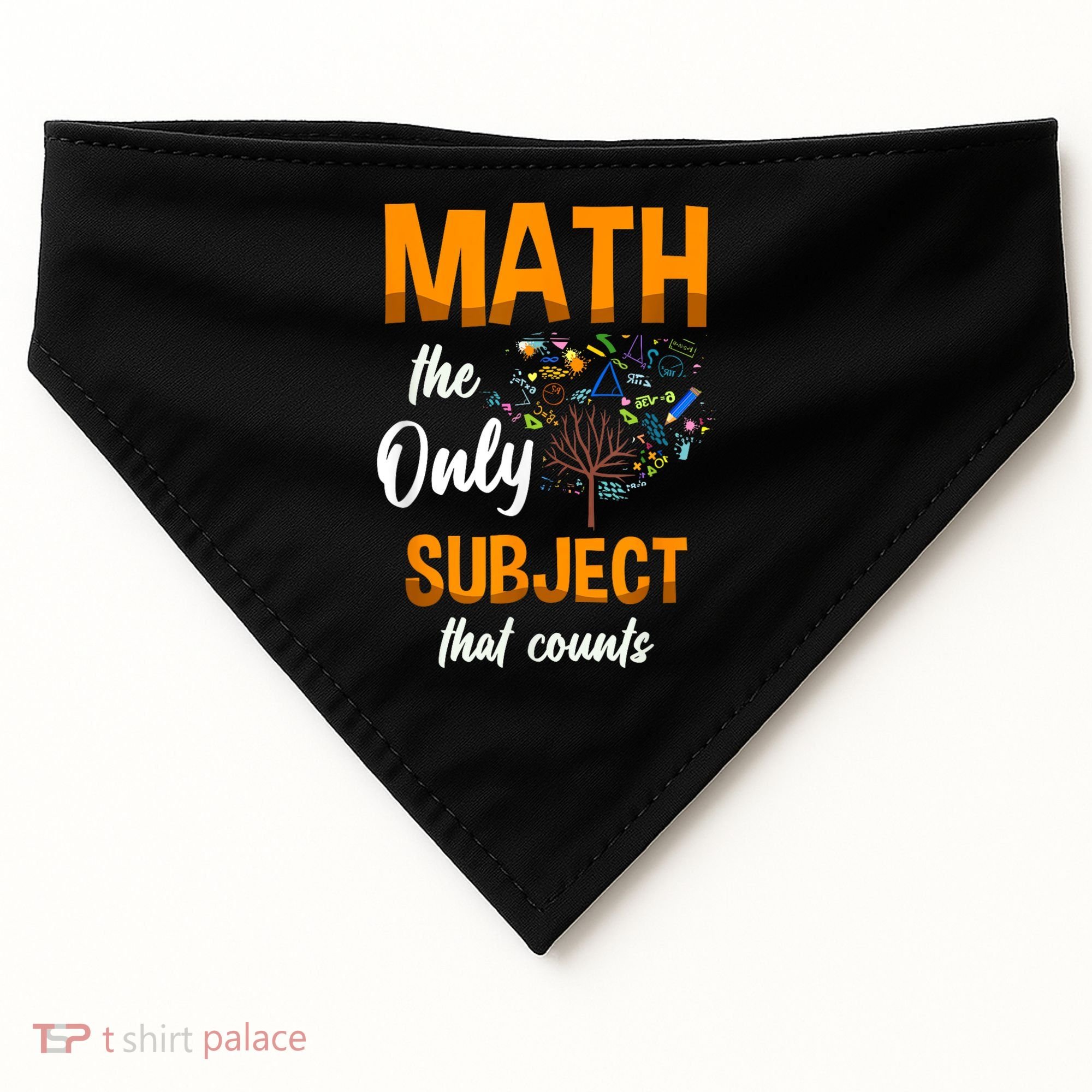 Math The Only Subject That Counts Mathematician Subject USA-Made Doggie Bandana