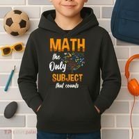 Math The Only Subject That Counts Mathematician Subject Kids Hoodie thumb 2