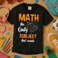 Math The Only Subject That Counts Mathematician Subject Kids T-Shirt thumb 3