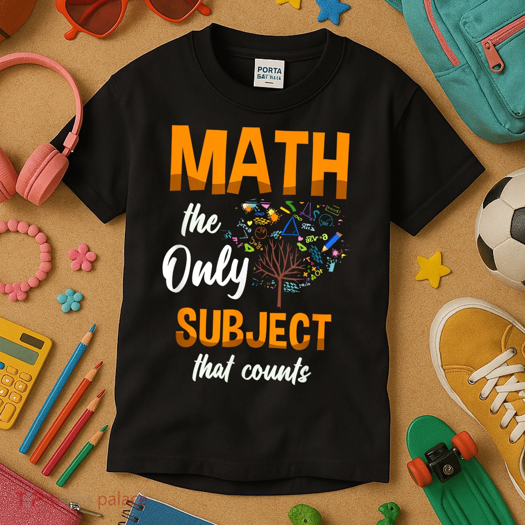 Math The Only Subject That Counts Mathematician Subject Kids T-Shirt