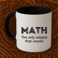 Math The Only Subject That Counts Funny Math Teacher Puns Gift Coffee Mug thumb 2
