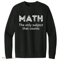 Math The Only Subject That Counts Funny Math Teacher Puns Gift V.I.T. Fleece Crew Sweatshirt thumb 0