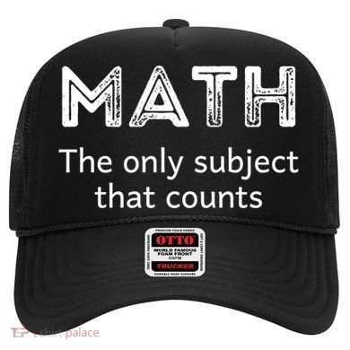 Math The Only Subject That Counts Funny Math Teacher Puns Gift Hat