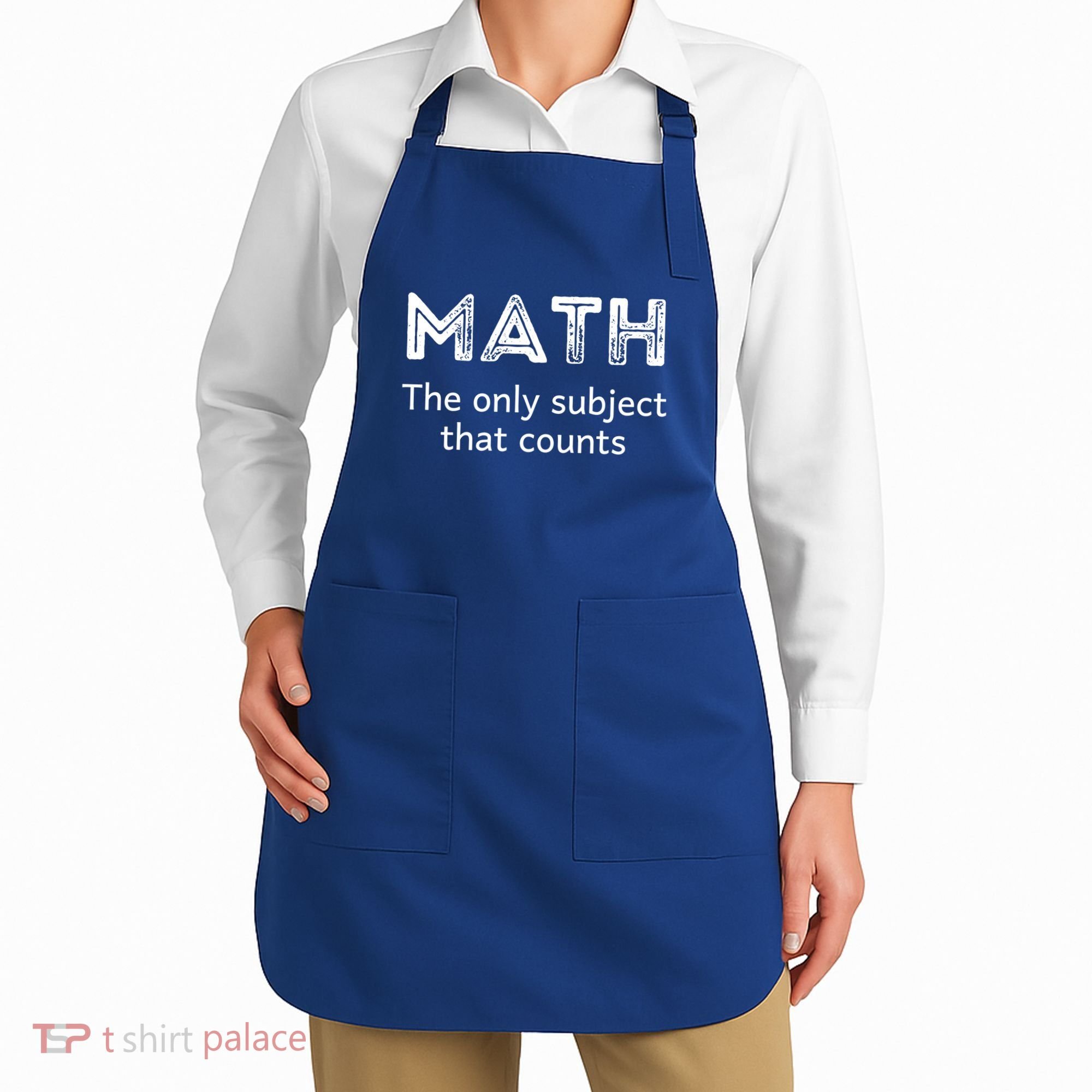 Math The Only Subject That Counts Funny Math Teacher Puns Gift Apron