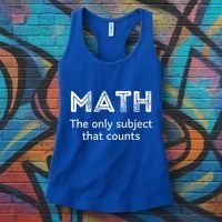 Math The Only Subject That Counts Funny Math Teacher Puns Gift Women's Tank Top thumb 3