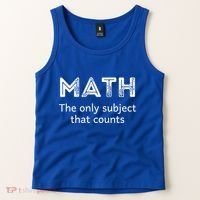 Math The Only Subject That Counts Funny Math Teacher Puns Gift Tank Top thumb 2