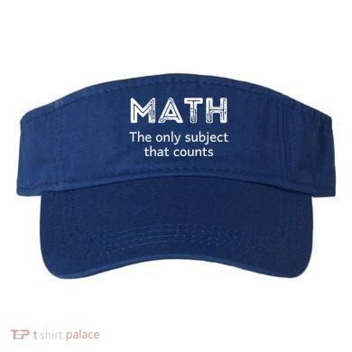 Math The Only Subject That Counts Funny Math Teacher Puns Gift Visor