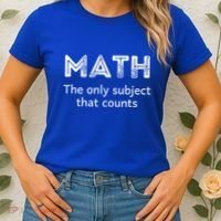 Math The Only Subject That Counts Funny Math Teacher Puns Gift Women's T-Shirt thumb 2