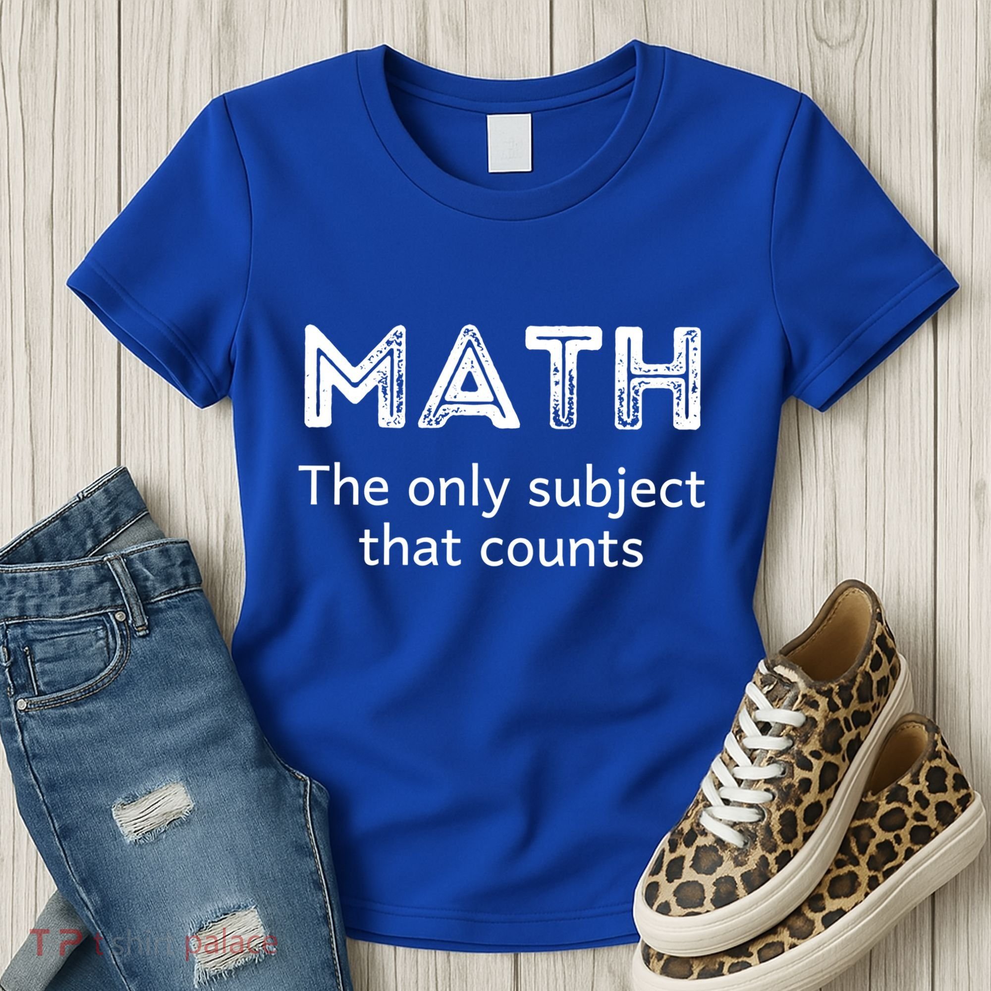 Math The Only Subject That Counts Funny Math Teacher Puns Gift Women's T-Shirt