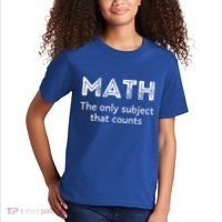 Math The Only Subject That Counts Funny Math Teacher Puns Gift Kids T-Shirt thumb 2