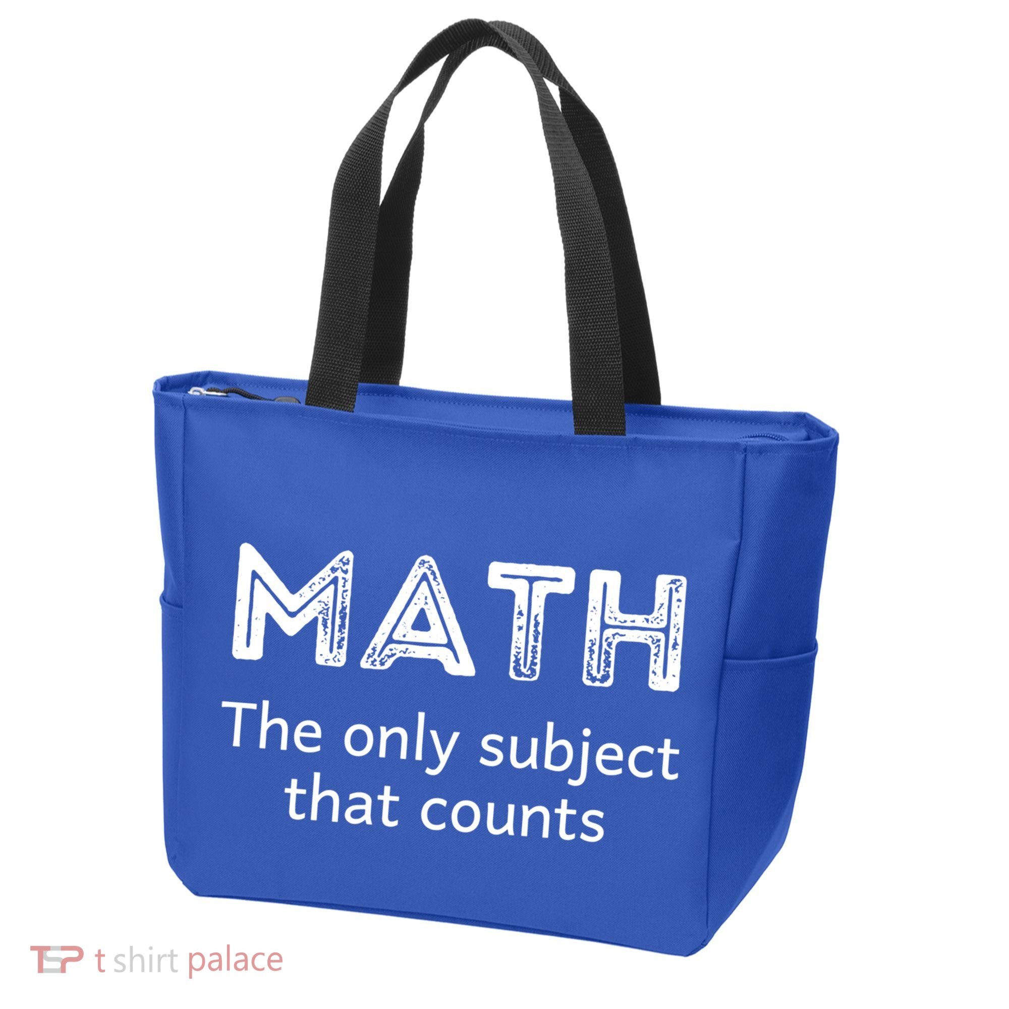 Math The Only Subject That Counts Funny Math Teacher Puns Gift Tote Bag