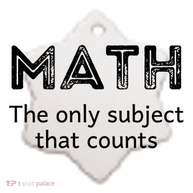 Math The Only Subject That Counts Funny Math Teacher Puns Gift Ceramic Ornament