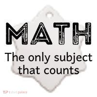 Math The Only Subject That Counts Funny Math Teacher Puns Gift Ceramic Ornament thumb 2