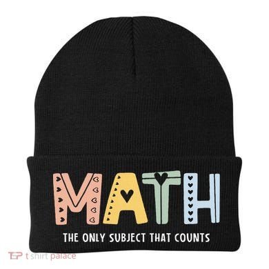 Math The Only Subject That Counts Cute Teacher Educator Beanie