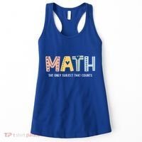 Math The Only Subject That Counts Cute Teacher Educator Women's Tank Top thumb 0