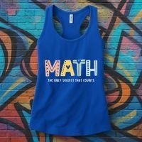 Math The Only Subject That Counts Cute Teacher Educator Women's Tank Top thumb 3