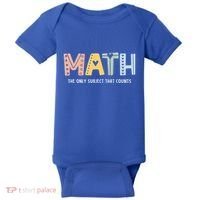 Math The Only Subject That Counts Cute Teacher Educator Baby Bodysuit thumb 0