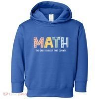 Math The Only Subject That Counts Cute Teacher Educator Toddler Hoodie thumb 0