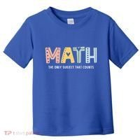 Math The Only Subject That Counts Cute Teacher Educator Toddler T-Shirt thumb 0