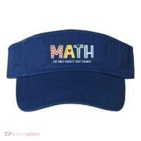 Math The Only Subject That Counts Cute Teacher Educator Visor thumb 0