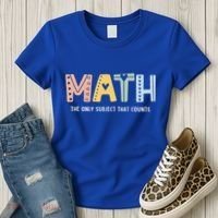 Math The Only Subject That Counts Cute Teacher Educator Women's T-Shirt thumb 3