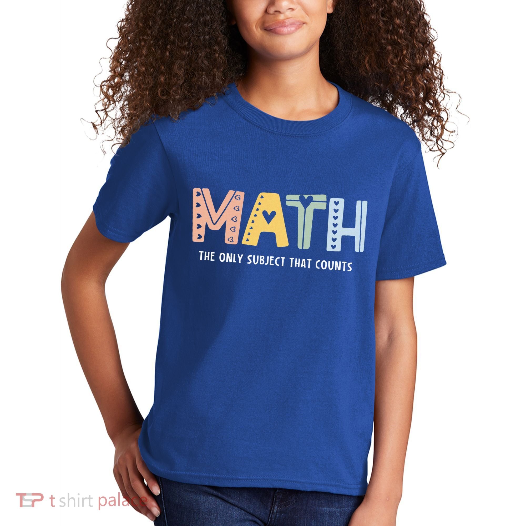 Math The Only Subject That Counts Cute Teacher Educator Kids T-Shirt
