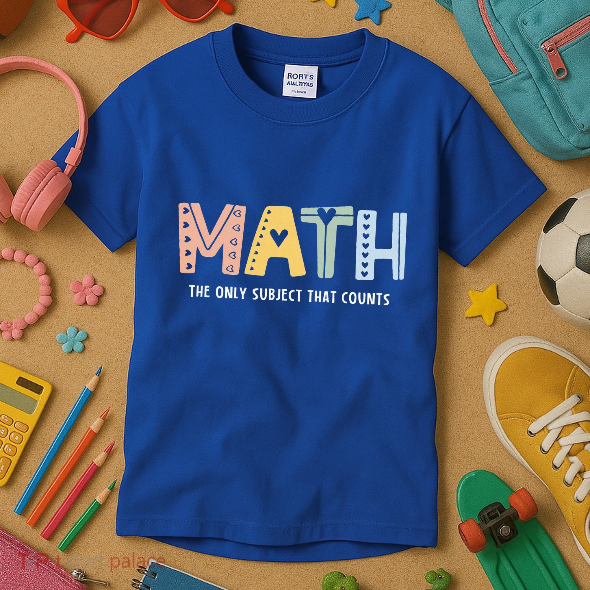 Math The Only Subject That Counts Cute Teacher Educator Kids T-Shirt