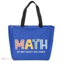 Math The Only Subject That Counts Cute Teacher Educator Tote Bag thumb 0