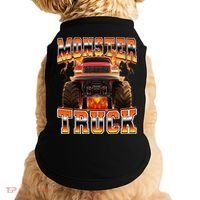 Monster Truck Offroad Flames 90s Bootleg Style Doggie Tank thumb 0