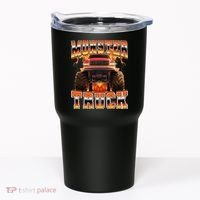 Monster Truck Offroad Flames 90s Bootleg Style Tumbler thumb 0