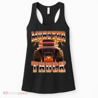 Monster Truck Offroad Flames 90s Bootleg Style Women's Tank Top thumb 0