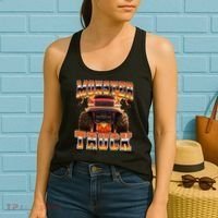 Monster Truck Offroad Flames 90s Bootleg Style Women's Tank Top thumb 2