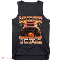 Monster Truck Offroad Flames 90s Bootleg Style Tank Top thumb 0