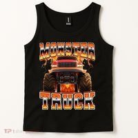 Monster Truck Offroad Flames 90s Bootleg Style Tank Top thumb 2