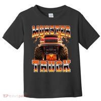 Monster Truck Offroad Flames 90s Bootleg Style Toddler T-Shirt thumb 0