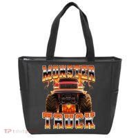 Monster Truck Offroad Flames 90s Bootleg Style Tote Bag thumb 0